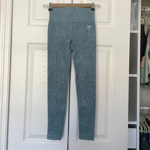 Adapt Animal Seamless Leggings - Iceberg Blue/Thunder Blue XS - Picture 9 of 13